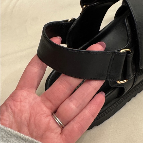 Like new! Maeve for Anthropologie Black Double Strap Sandals, sz 8 - Picture 7 of 15